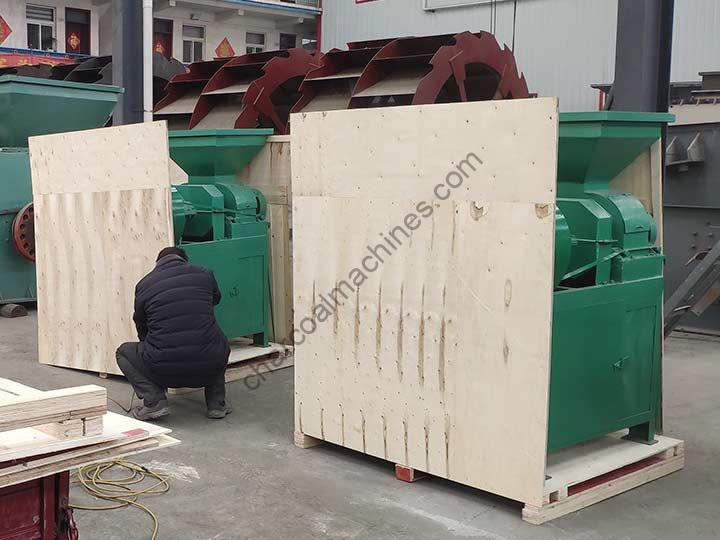 barbecue charcoal press machine for shipping to America
