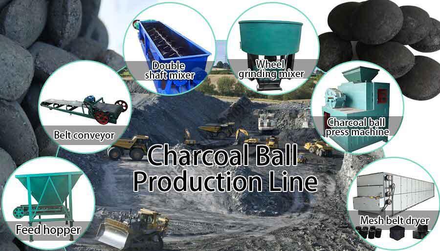 25-30t/h Round, Oval, Pillow bbq charcoal production line