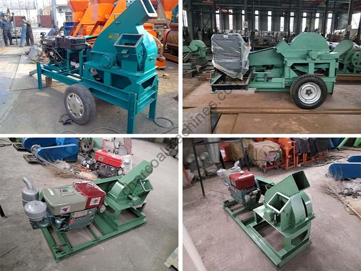 disc wood chipper with diesel engine