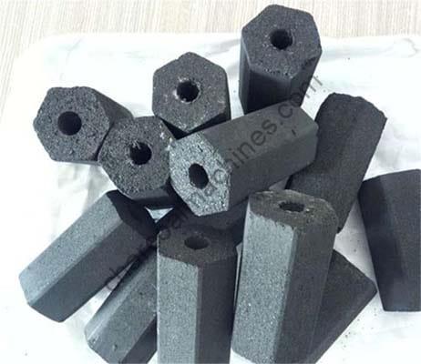 charcoal briquettes with different shapes