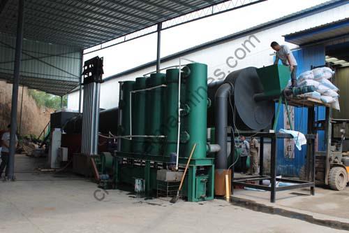 continuous bamboo charcoal making machine