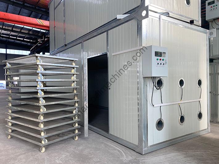 complete charcoal briquettes drying machine