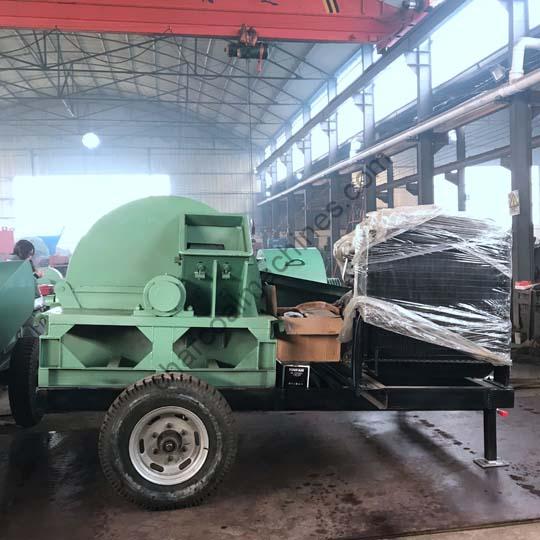 wood crusher with wheels