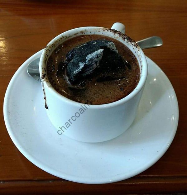 Arang kopi indonesia dengan arang buatan mesin