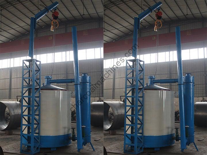 complete airflow hoisting carbonization furnace