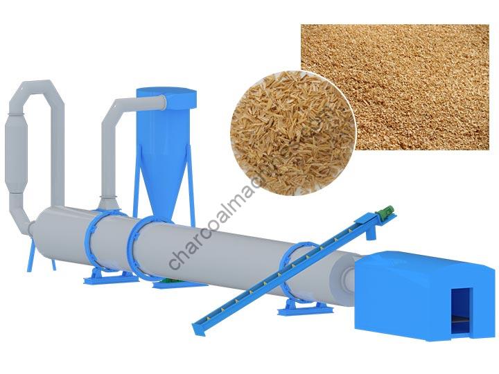 Continuous Dryer for Drying Sawdust & Rice Husk