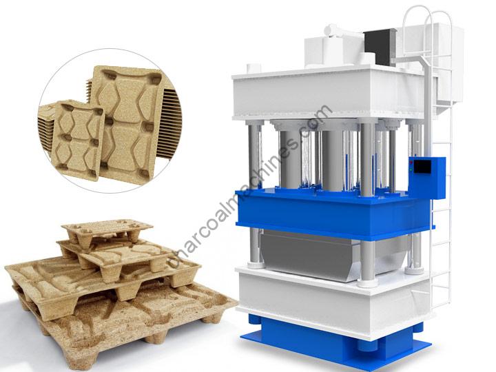 Máquina de paletas de madera comprimida para producción de paletas moldeadas