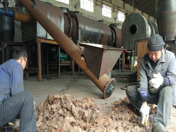 coconut shell charcoal making machine in Thailand