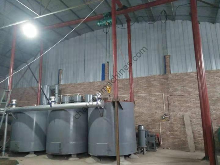 charcoal plant in Indonesia with charcoal furnaces