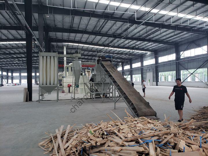 Complete Wood Sawdust Machine Installed in Singapore