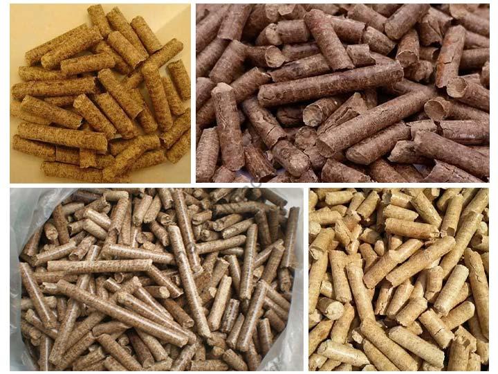 todos os tipos de pellets de madeira de biomassa