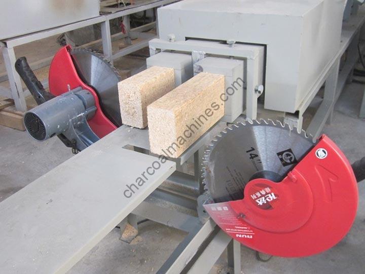 sawdust pallet blocks cutter