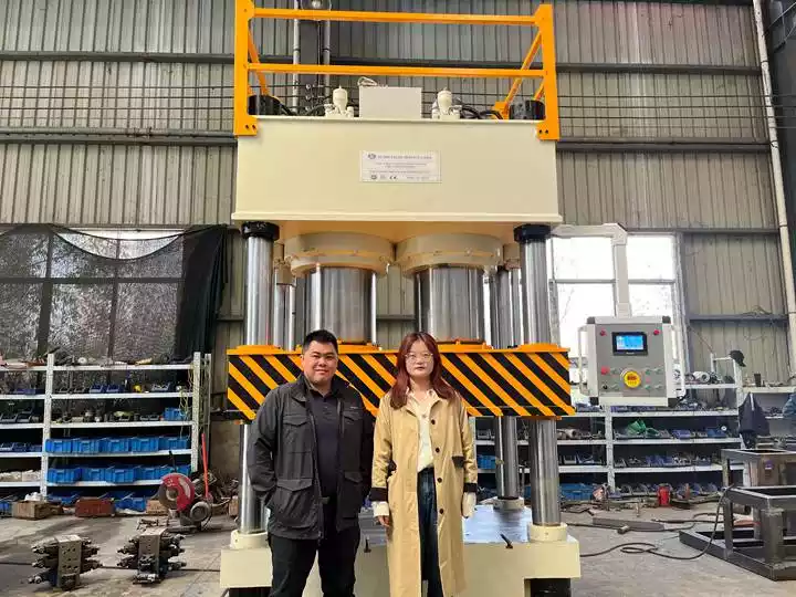 Malaysia customer visit for wood pallet press